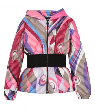 CLOTHES - ABSTRACT-PRINT PADDED JACKET