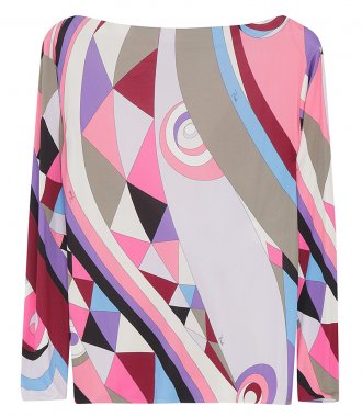 CLOTHES - LONG SLEEVE ABSTRACT-PRINT TOP