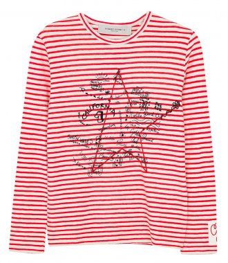 CLOTHES - WHITE AND RED STRIPES LONG SLEEVE TEE
