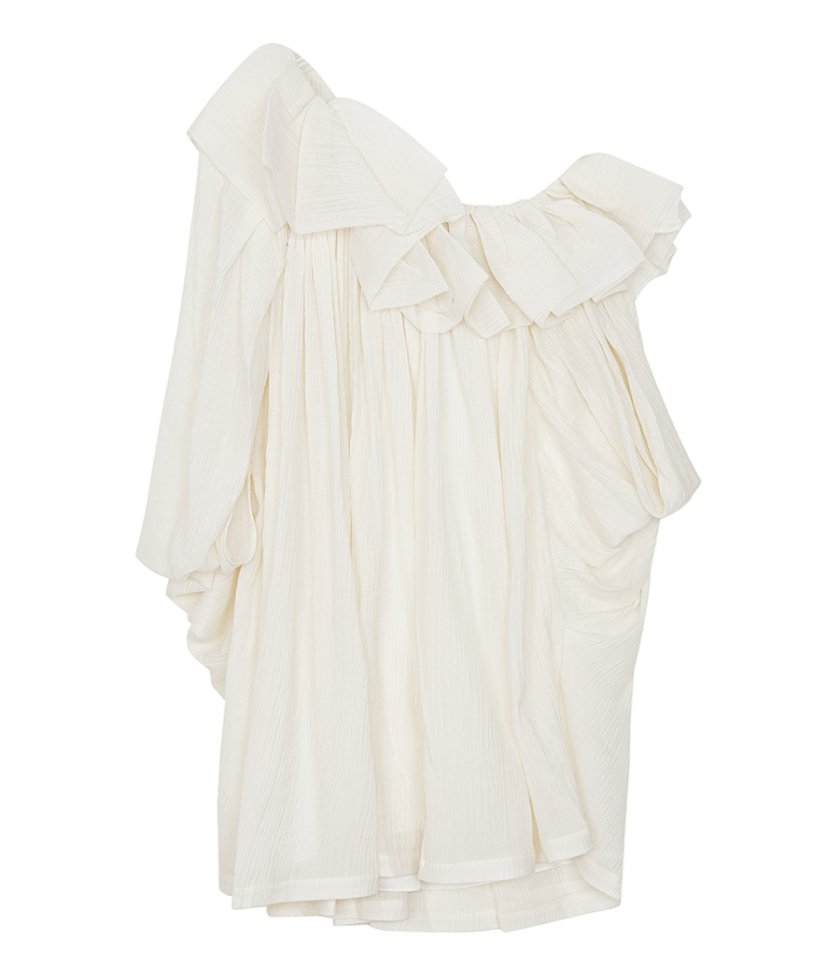 CLOTHES - ONE SHOULDER RUFFLED DRESS