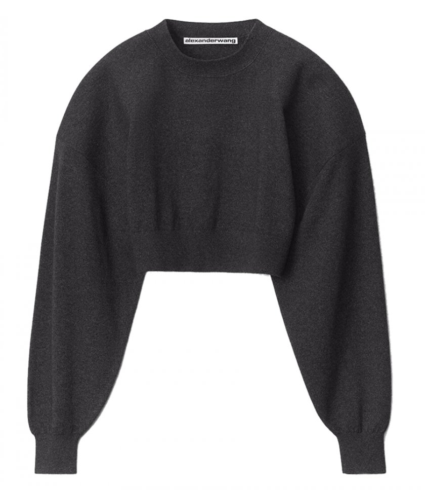 PULLOVERS - OVERSIZED CROPPED PULLOVER