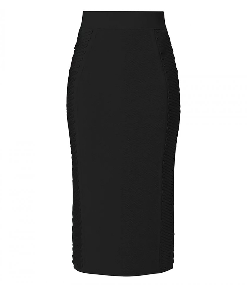 CLOTHES - HERVE LEGER X LAW ROACH RIBBON EMBROIDERED MIDI SKIRT