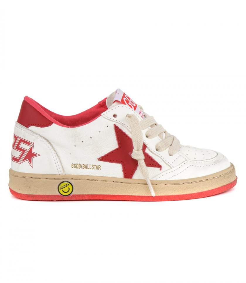 SNEAKERS - RED LEATHER STAR BALL STAR