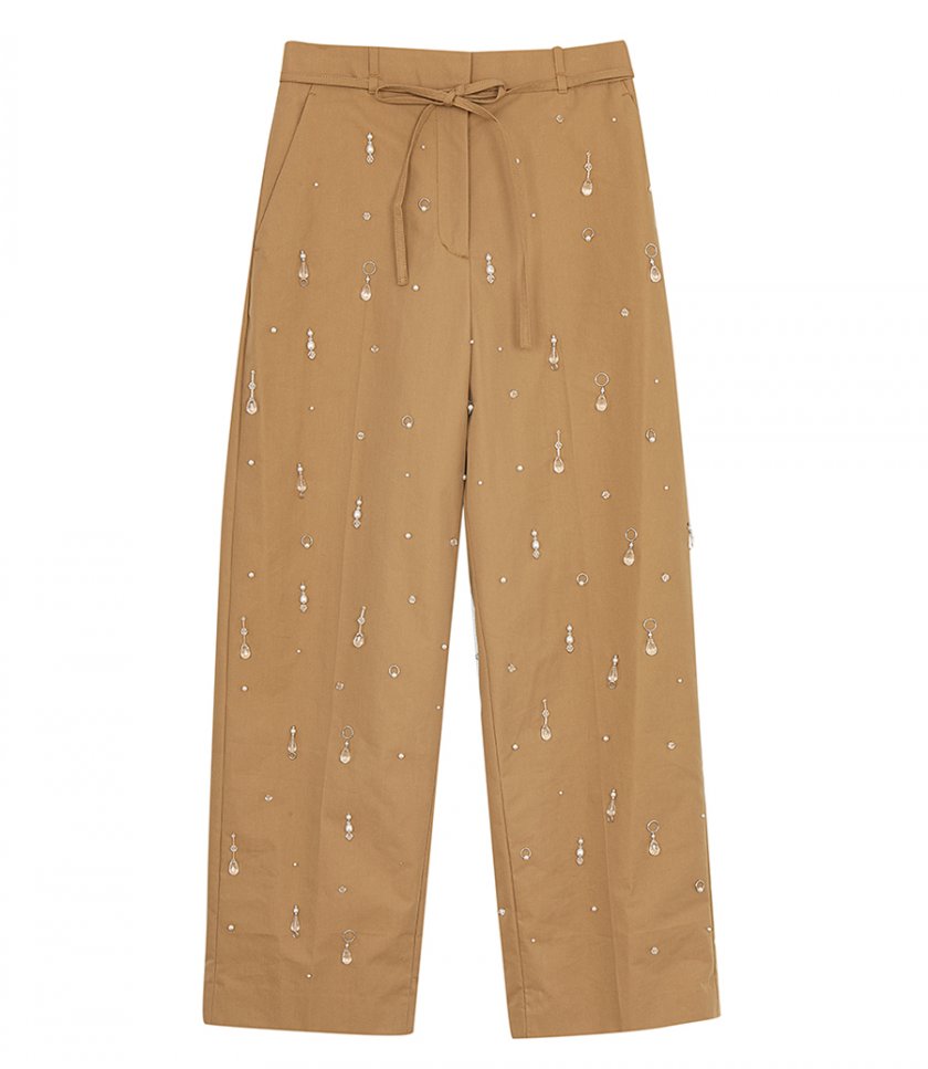 CLOTHES - DRIP EMBELLISHED CHINO WIDE LEG PANT