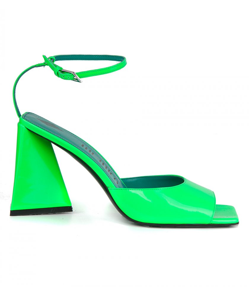 SHOES - ''PIPER'' FLUO EMERALD SANDAL