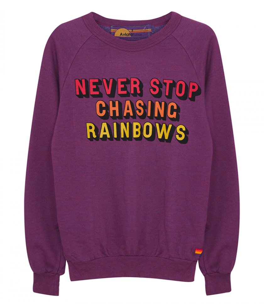 CLOTHES - NEVER STOP CHASING RAINBOWS CREW SWEATSHIRT