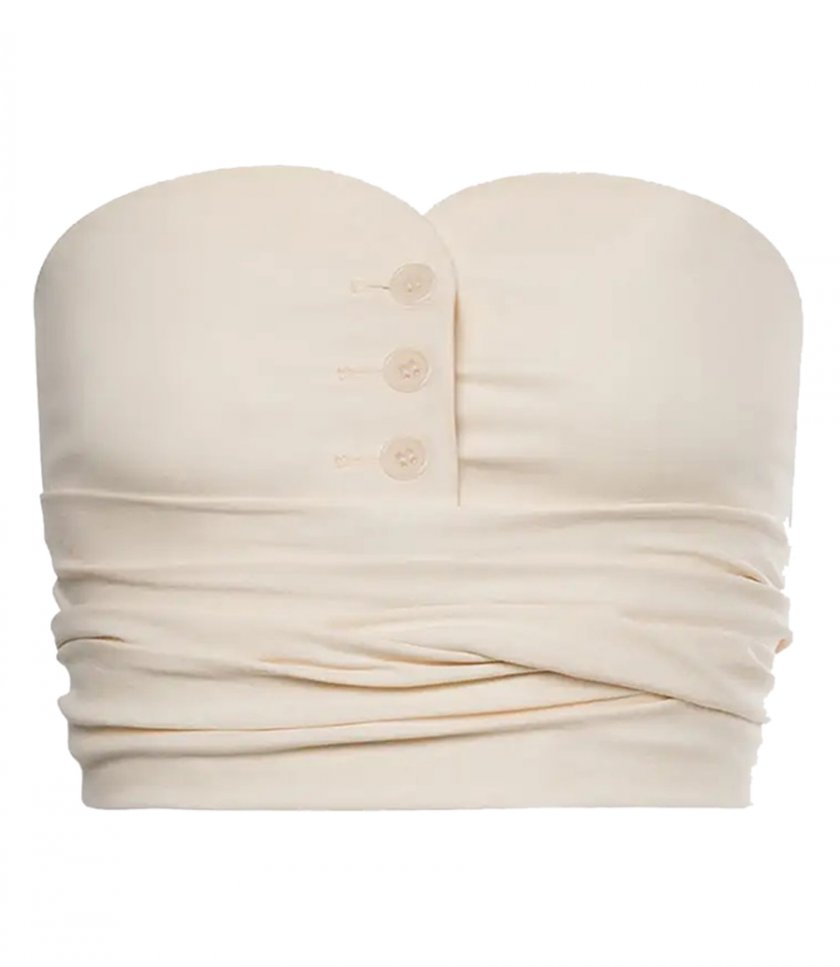CLOTHES - CROP TOP BUSTIER IN STRETCH COTTON
