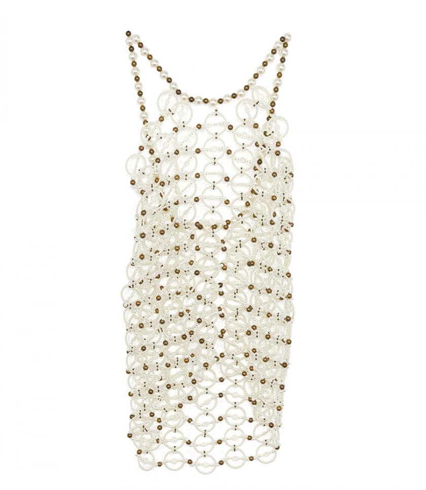 CLOTHES - ILLUSION WIRE FULLY-BEADED MINI DRESS