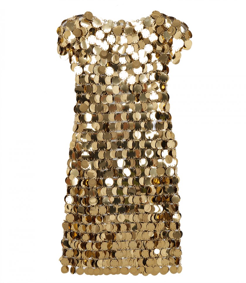 SALES - MINI DRESS MADE WITH ROUND MIRROR-EFFECT PLATES
