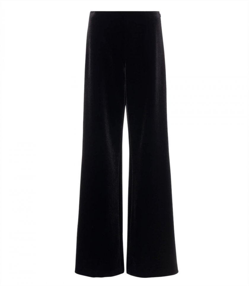 CLOTHES - STRETCH VELVET PALAZZO TROUSERS