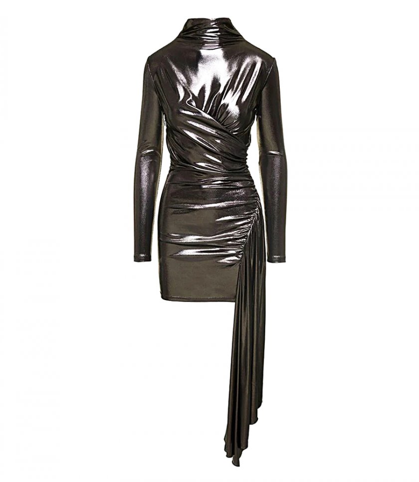 CLOTHES - LAMINATED JERSEY DRESS WITH PLEATS