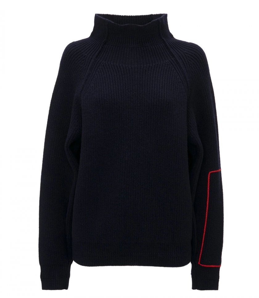 PULLOVERS - OVERSIZED POLO NECK JUMPER