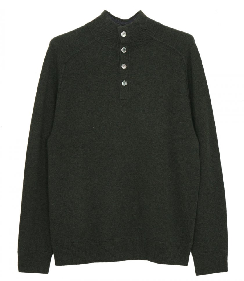 WOOL AND CASHMERE HIGH-NECK SWEATER
