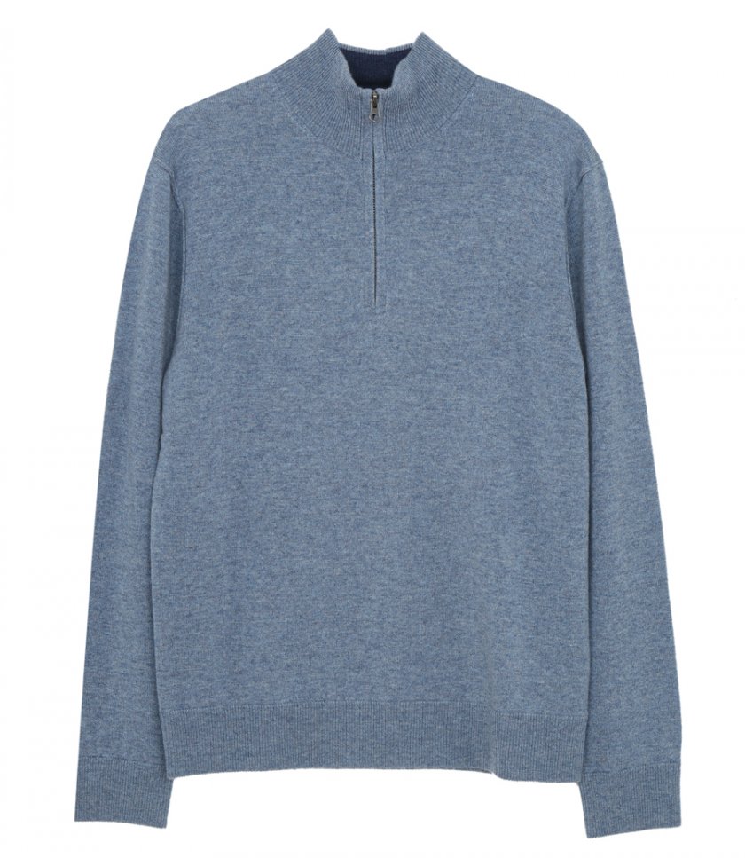 PULLOVERS - WOOL AND CASHMERE TRUCKER SWEATER