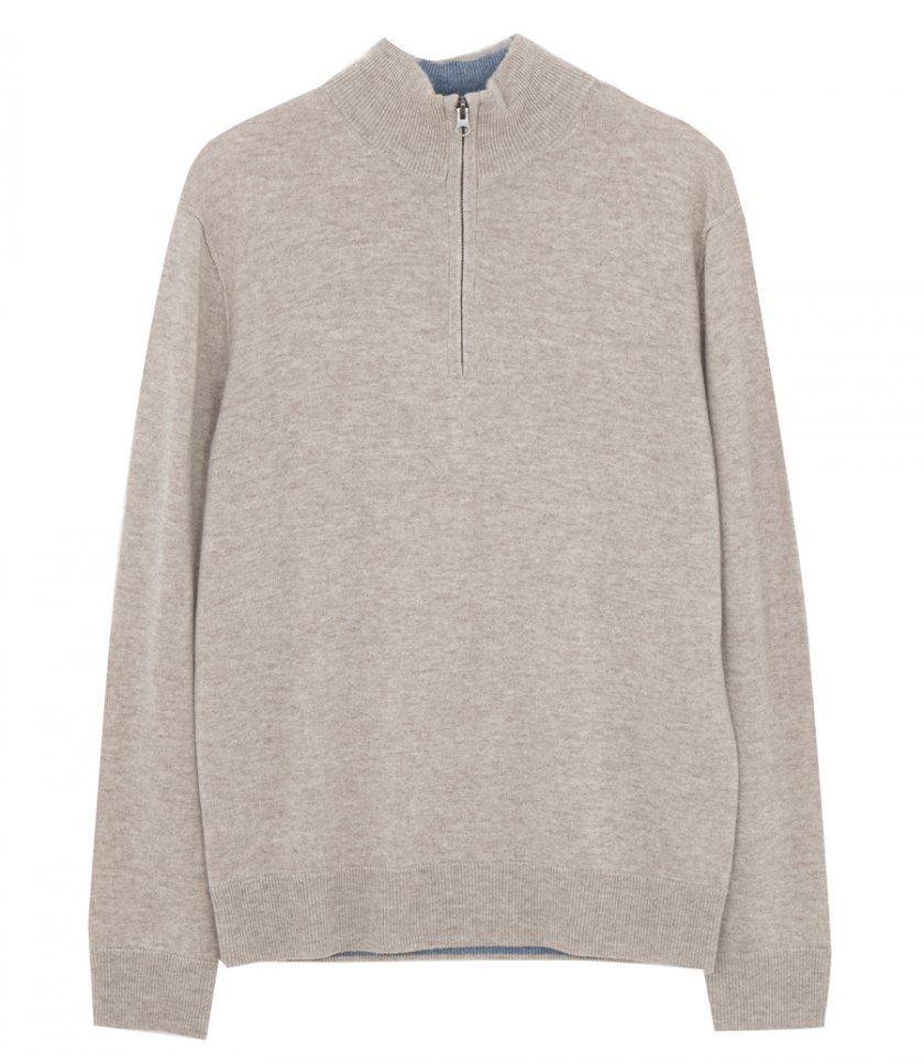 PULLOVERS - WOOL AND CASHMERE TRUCKER SWEATER