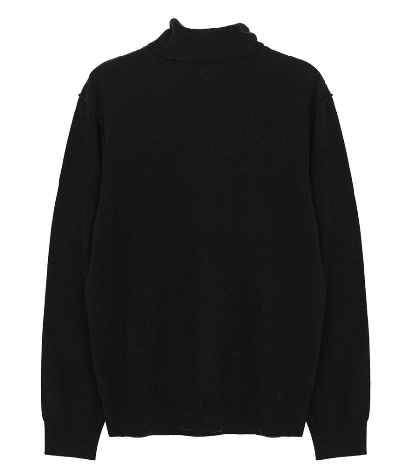 PULLOVERS - WOOL AND CASHMERE ROLL NECK