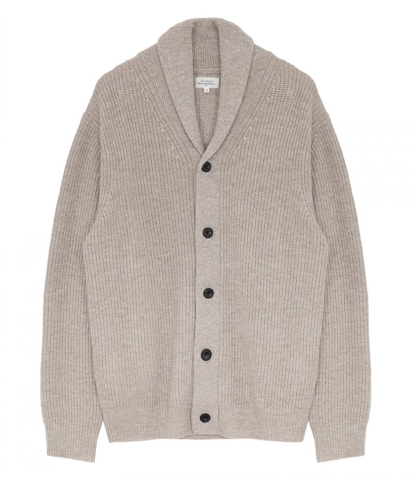 CLOTHES - WOOL AND CASHMERE RIB CARDIGAN