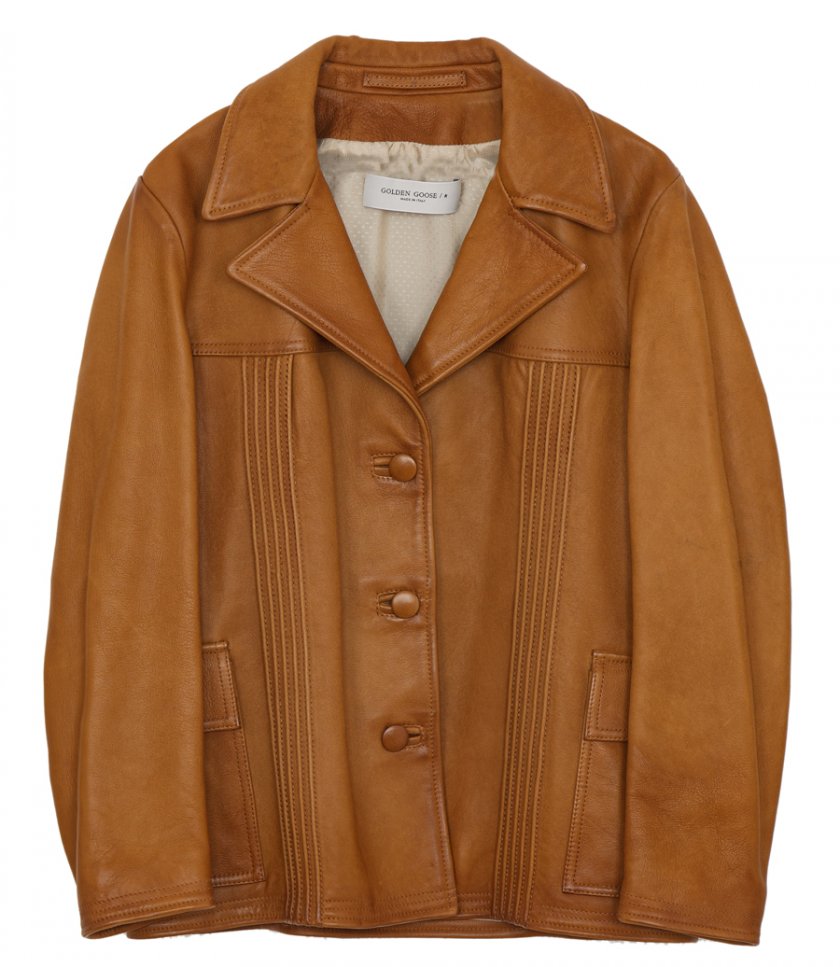 LEATHER JACKETS - BRONZE-BROWN LEATHER JACKET