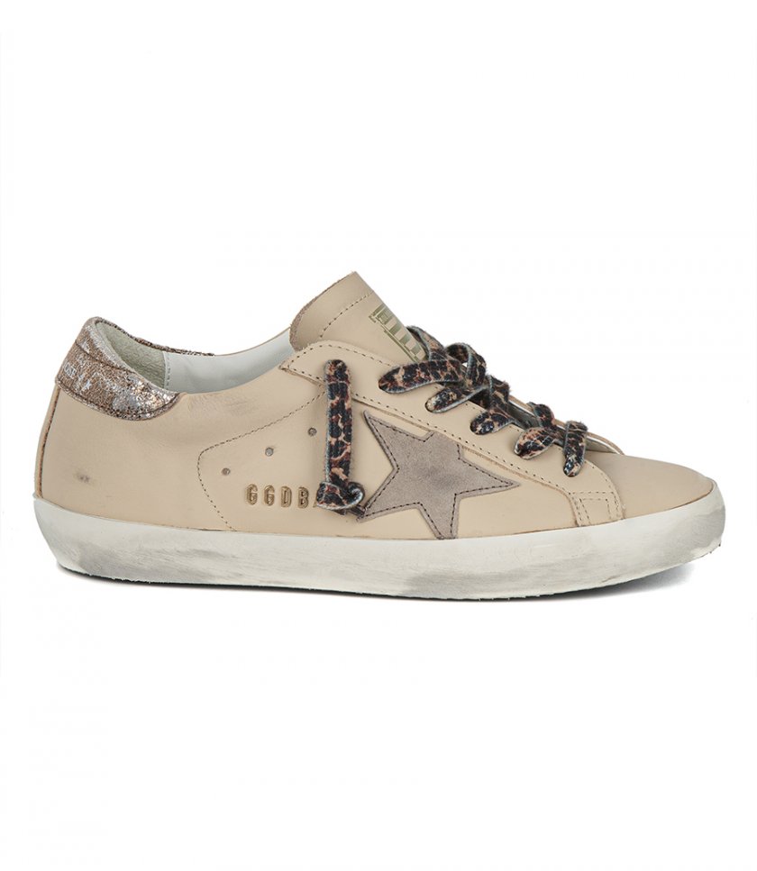 SNEAKERS - BEIGE LEATHER SUPER-STAR