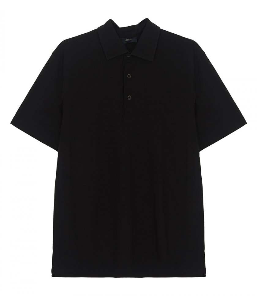 HERNO - POLO SHIRT IN CREPE JERSEY