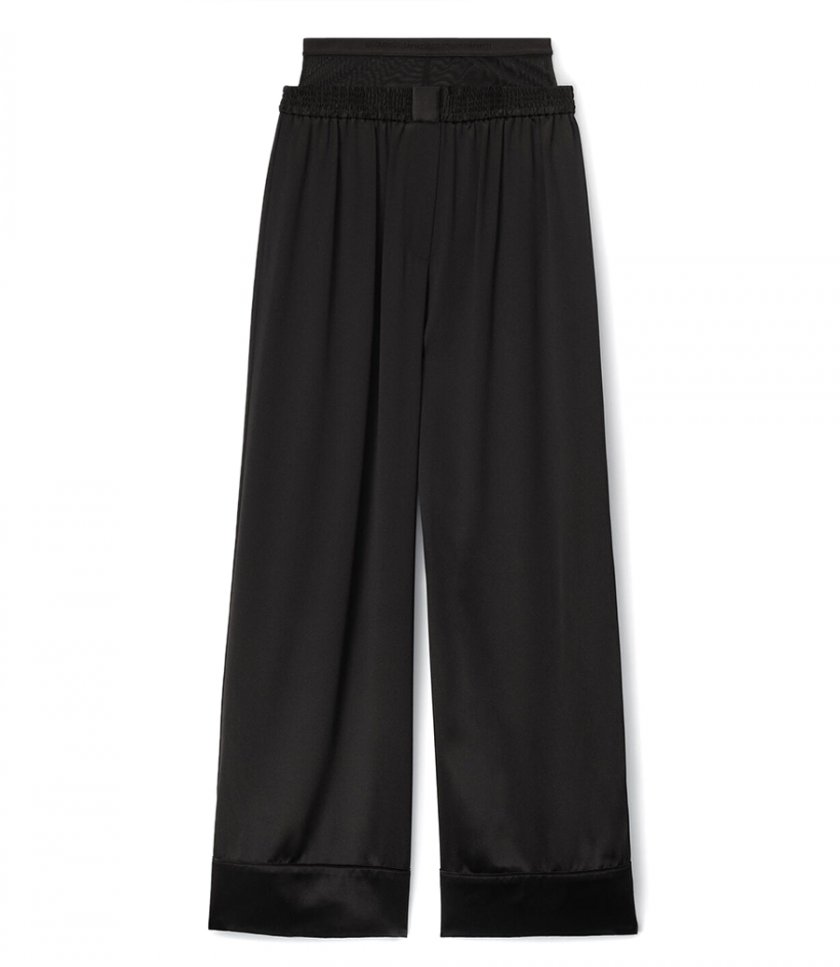PANTS - LAYERED BOXER PANT IN SILK CHARMEUSE