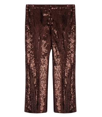 PANTS - SEQUIN CROPPED FLARE TROUSERS