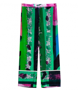 CLOTHES - ABSTRACT PRINT CROPPED TROUSERS