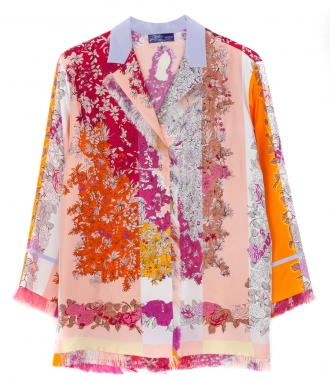 CLOTHES - FRINGED FLORAL PRINTED SHIRT