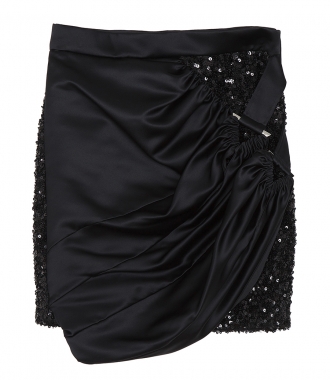 SALES - PAILETTES SKIRT WITH TRIANGLE BUCKLE