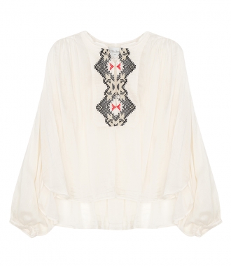 CLOTHES - VOILE EMBROIDERED SHIRT