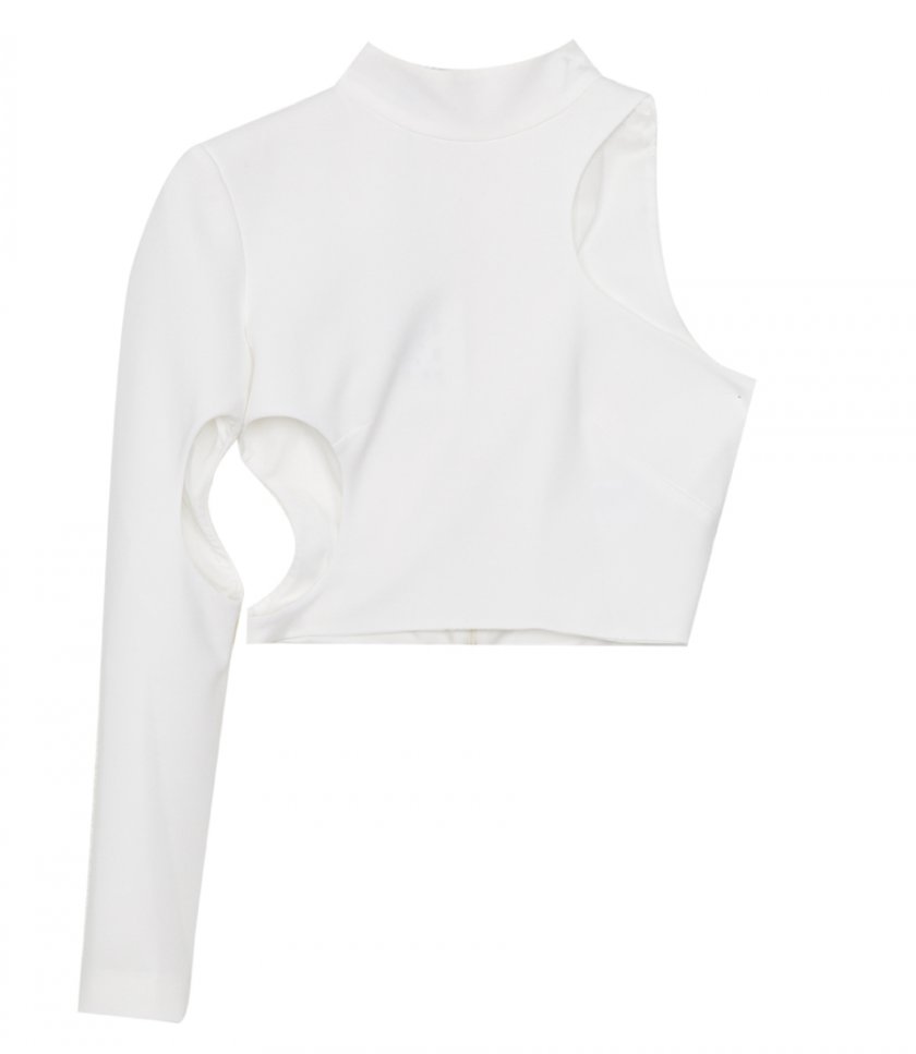 TOPS - ONE-SLEEVE CUTOUT TOP