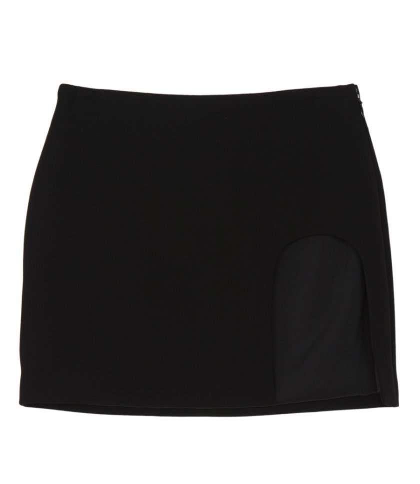 CLOTHES - MINI SKIRT WITH ROUND SILT