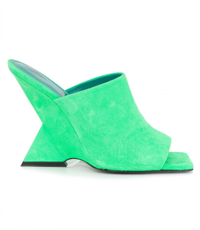 SHOES - ''CHEOPE'' FLUO GREEN MULE
