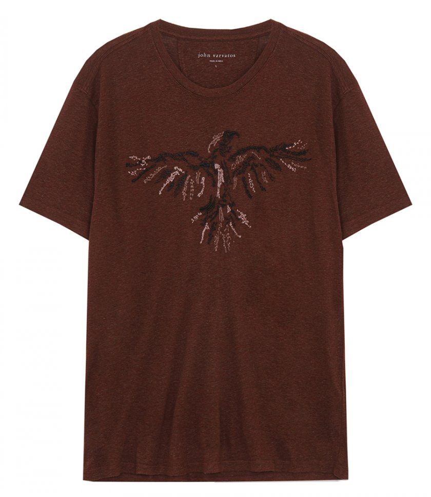 CLOTHES - SS CREW TEE - RAVEN EMBROIDERY