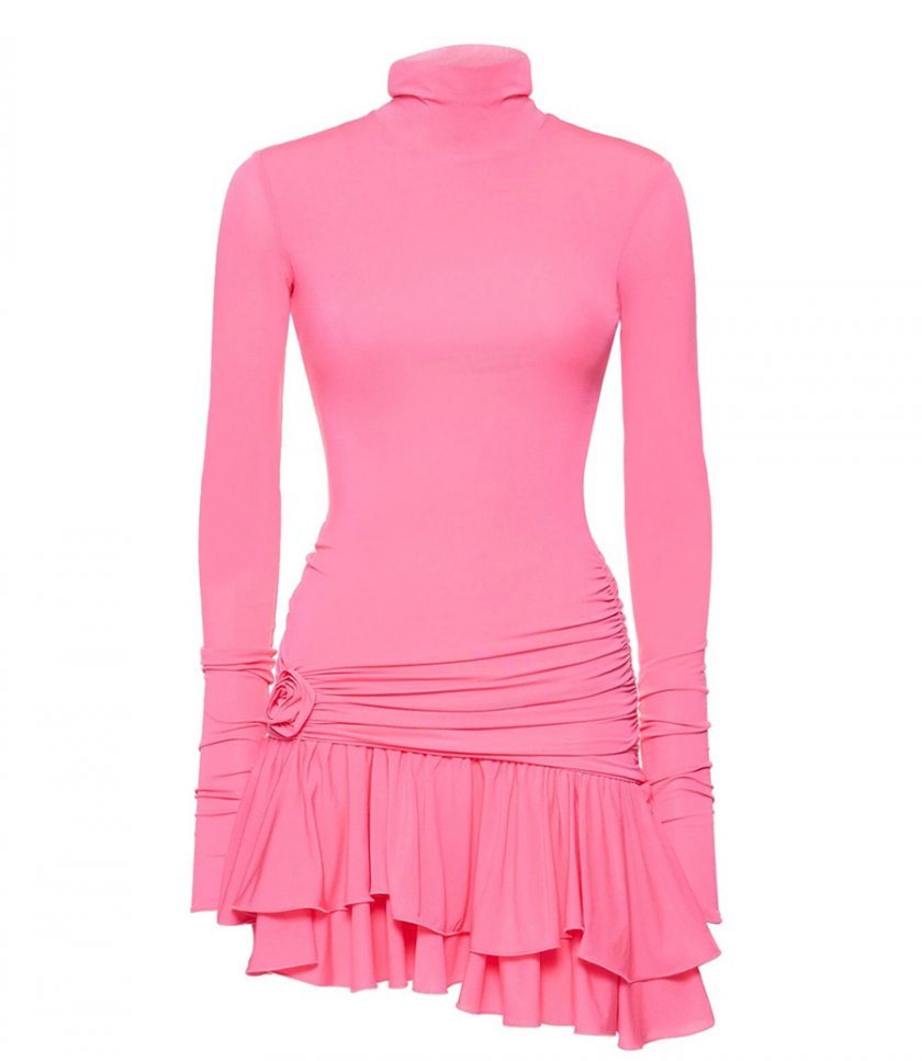 CLOTHES - MINI DRESS WITH ROSE DECOR