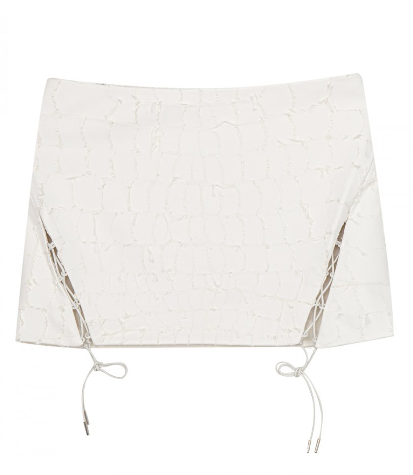 SNAKE ETCHED MINI SKIRT