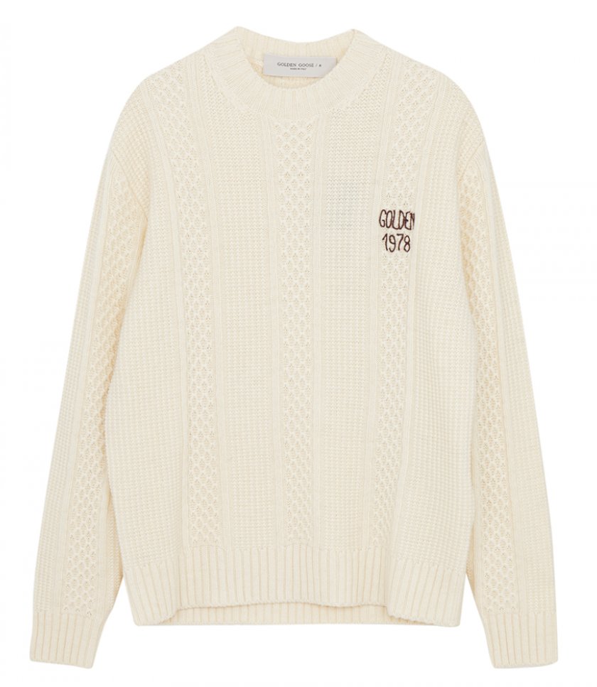KNITWEAR - JOURNEY COLLECTION - ROUND-NECK SWEATERWITH EMBROIDERY