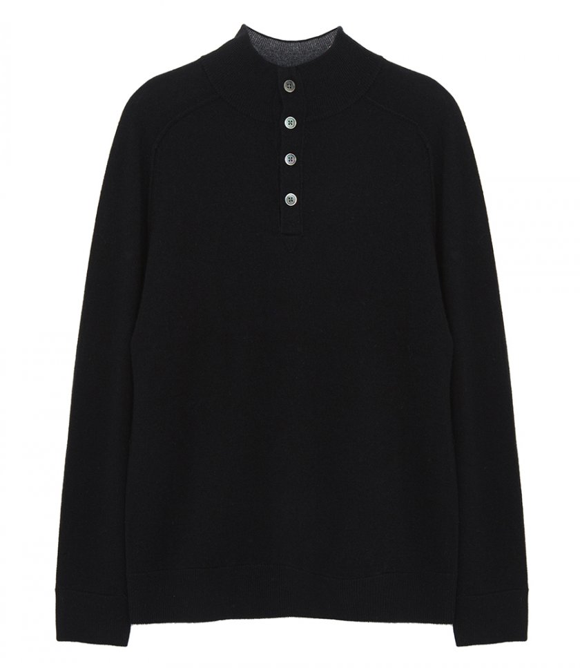 SALES - WOOL AND CASHMERE HIGH-NECK SWEATER