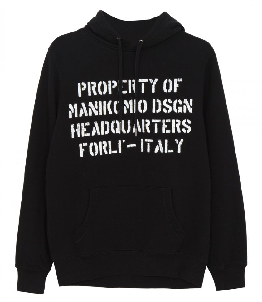 CLOTHES - HOODED SWEATSHIRT WITH WHITE PRINT