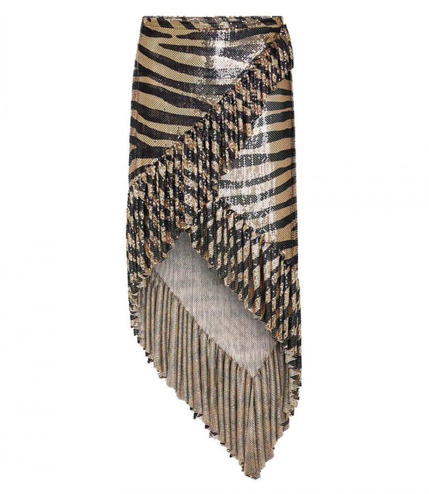 CLOTHES - LONG MESH SKIRT WITH TIGER PRINT