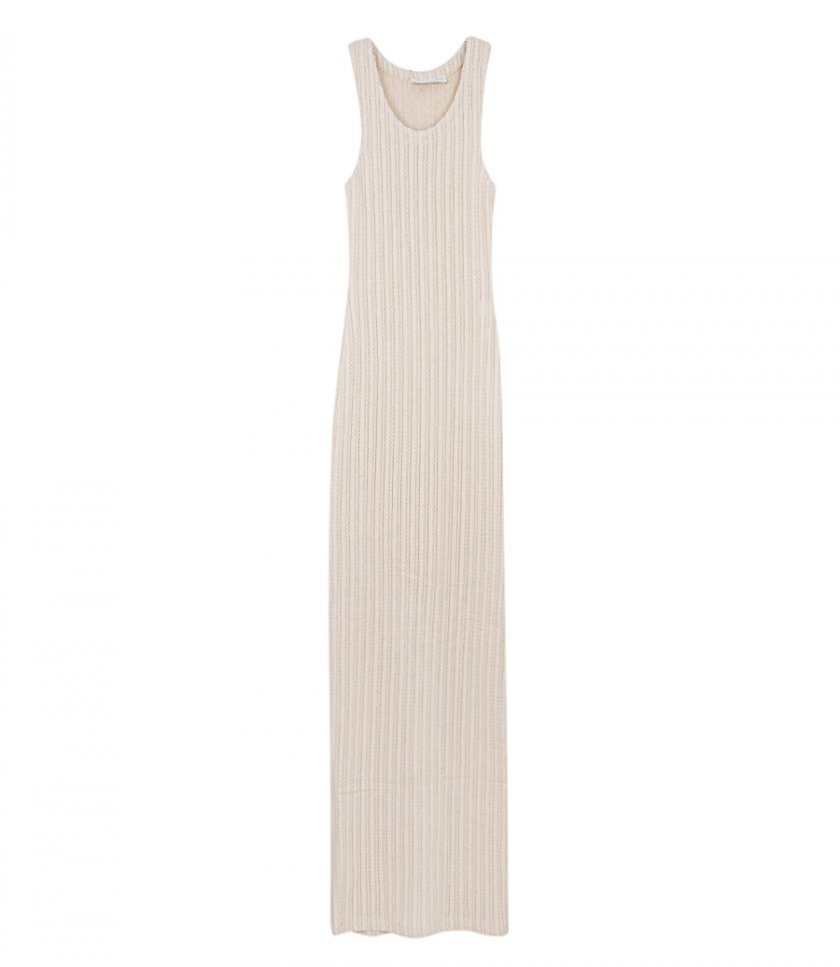 JUST IN - OFF WHITE BRAIDED TANK DRESS