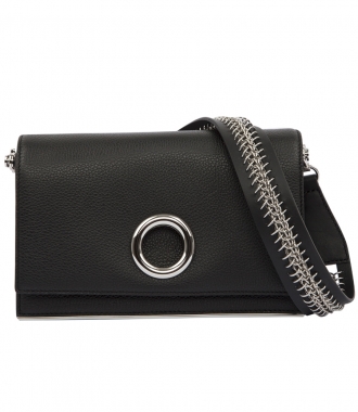 SALES - RIOT CONVERTIBLE CLUTCH IN BLACK WITH RHODIUM