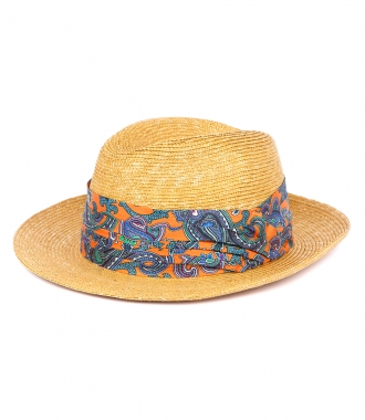 ACCESSORIES - FEDORA HAT FT PAISLEY SILK BLEND SCARF