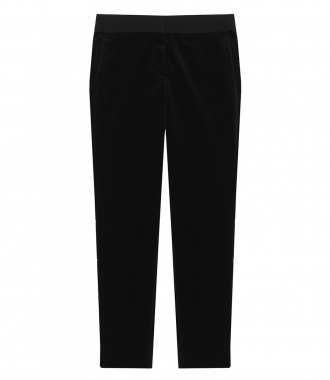 CLOTHES - STRETCH VELVET STRAIGHT TROUSERS